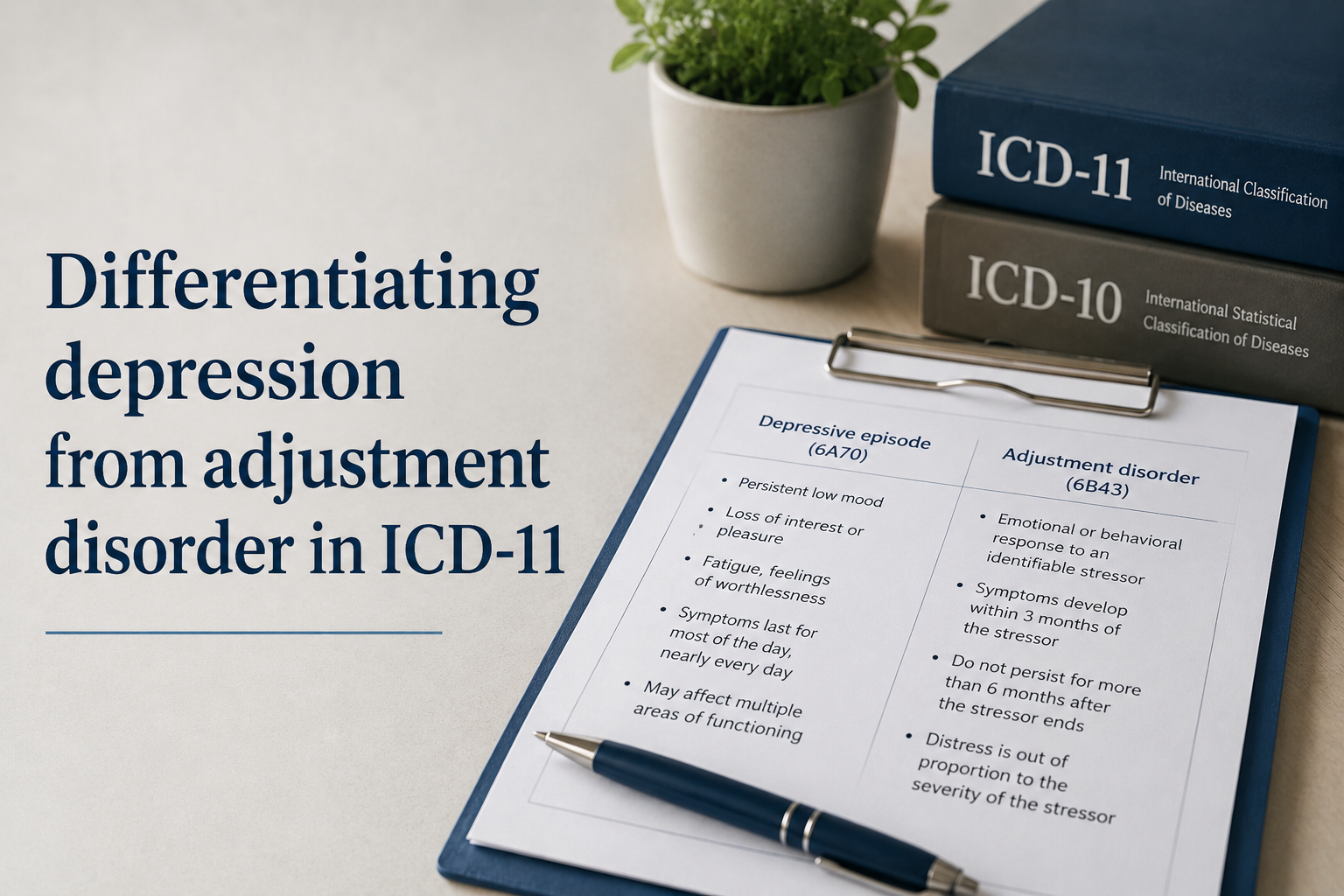 Różnicowanie depresji i zaburzenia adaptacyjnego w ICD-11